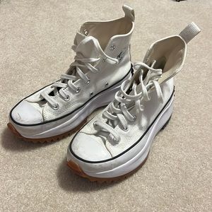 white platform converse
